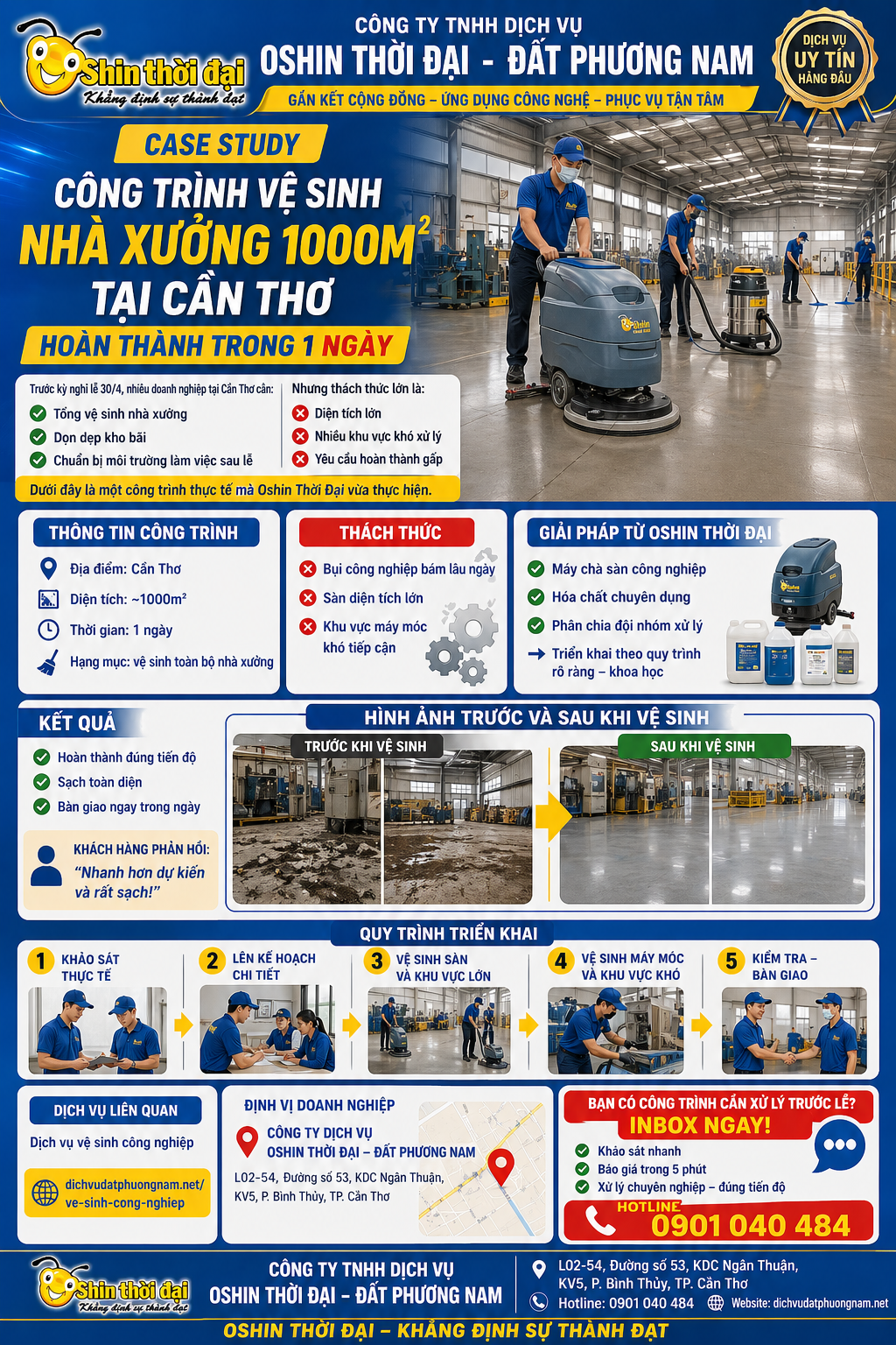 Sản phẩm BÃ i 1 ngÃ y 26.04.2026 — Vệ Sinh Công Nghiệp - Công Ty Dịch Vụ Oshin Thời Đại — MST 1800569654